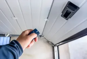 Remote controlled garage door installation with keyfob