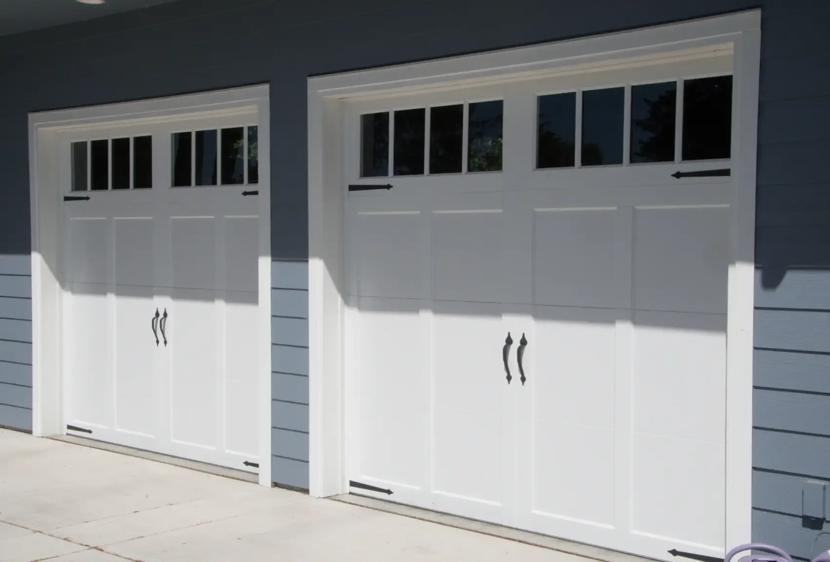 Double garage door installation