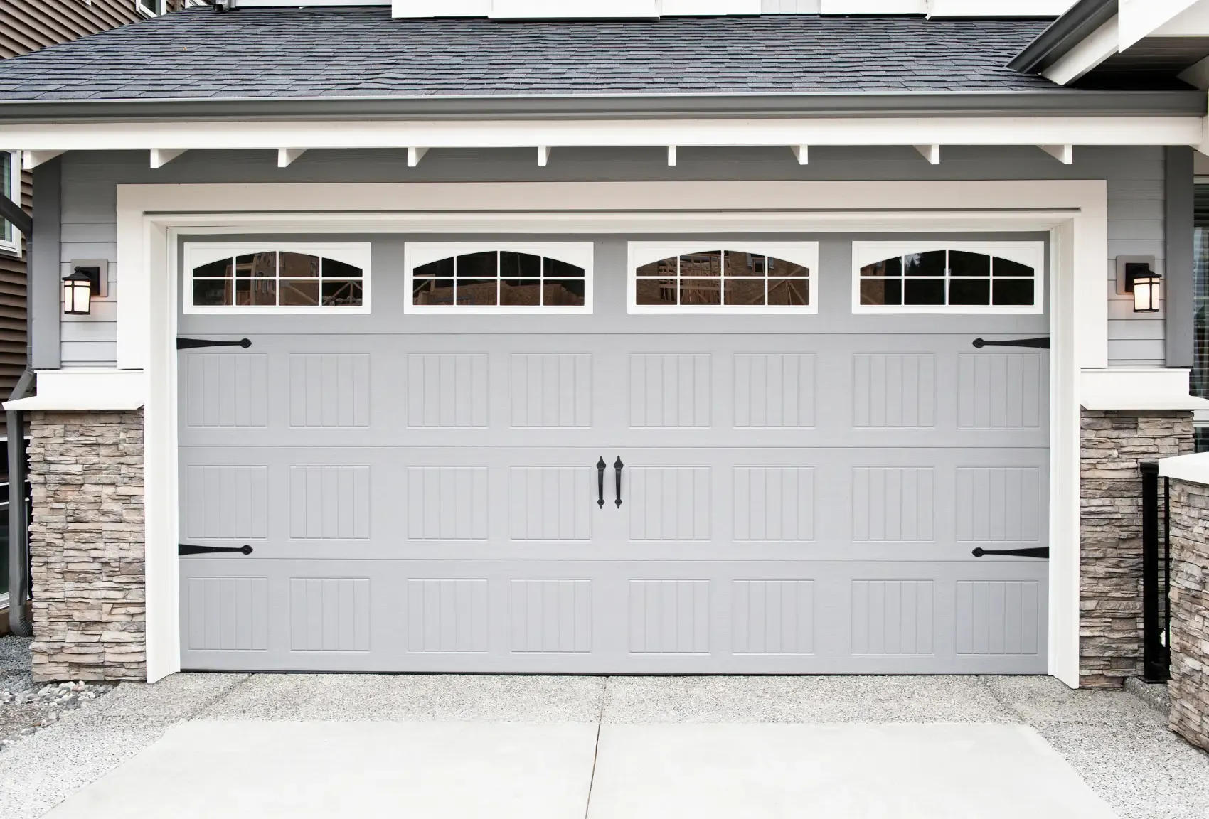 Carriage style garage door installation in Anderson, SC