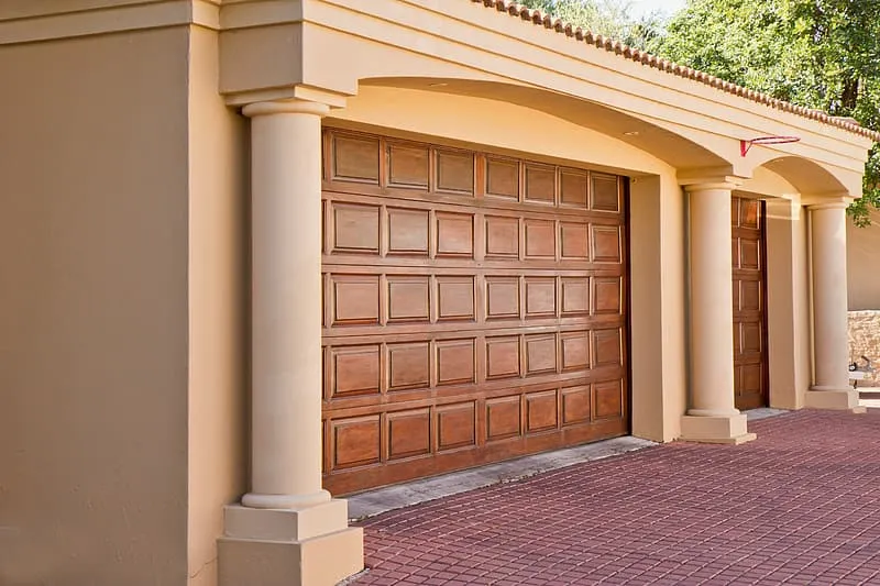 brown custom garage door